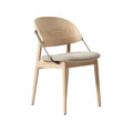 "Minimalist Wooden Chair with Upholstered Seat"