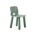 Minimalist Green Plastic Chair with Rounded Legs