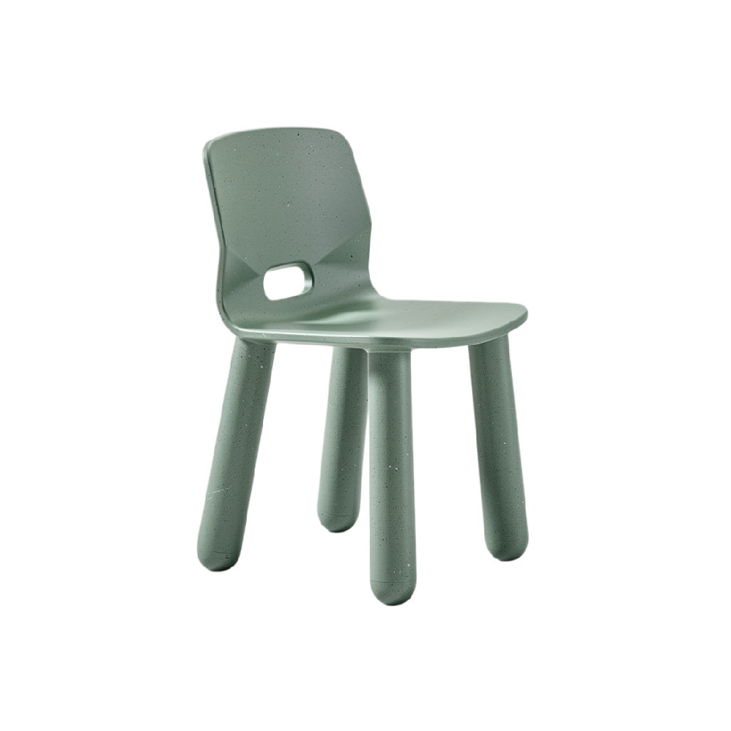 Minimalist Green Plastic Chair with Rounded Legs