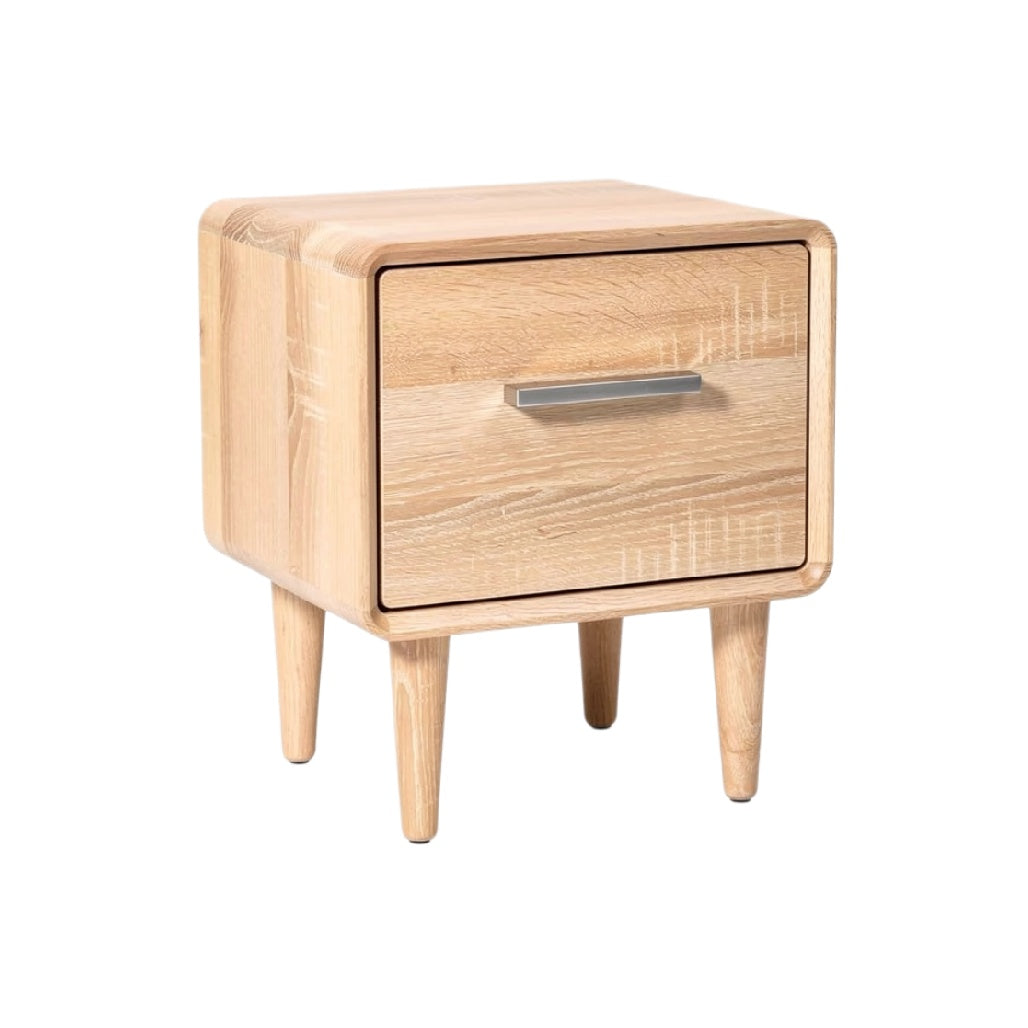Modern Minimalist Wooden Nightstand with Drawer